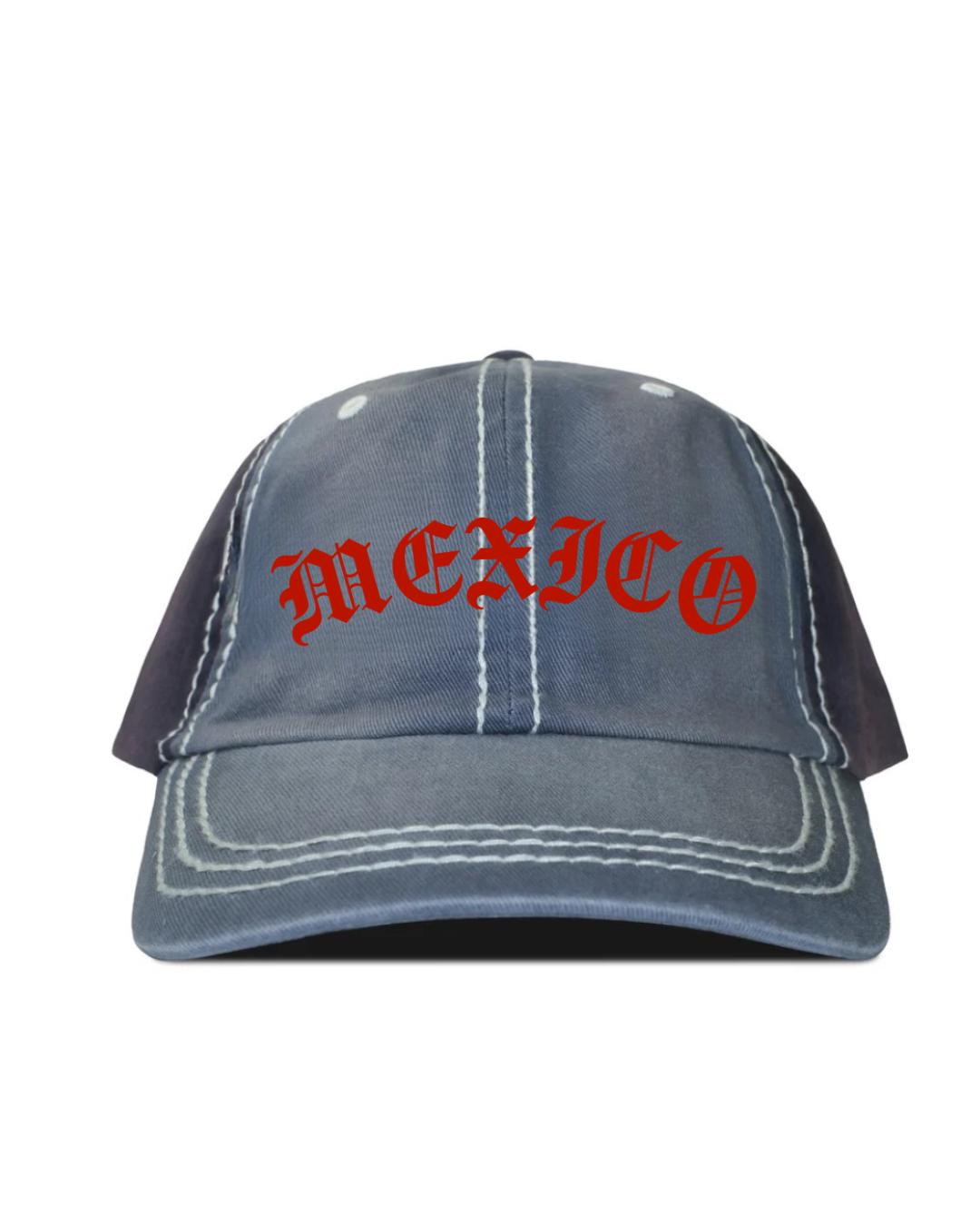 Blue distressed Mexico hat
