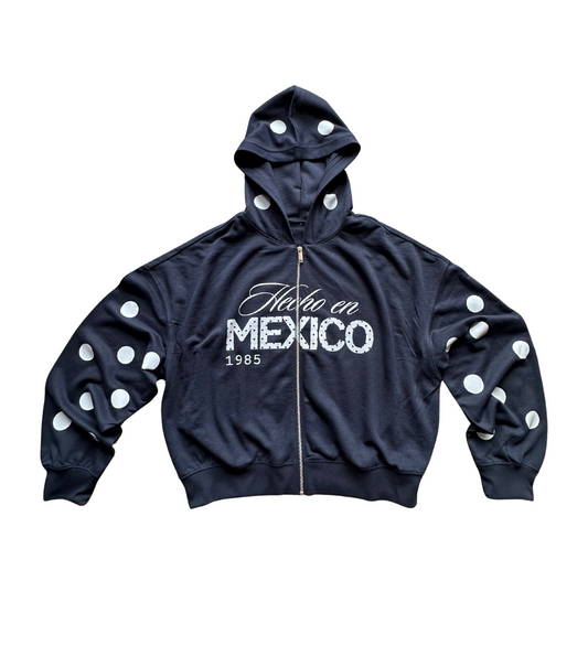 Hecho en Mexico Polka Dot Zipup