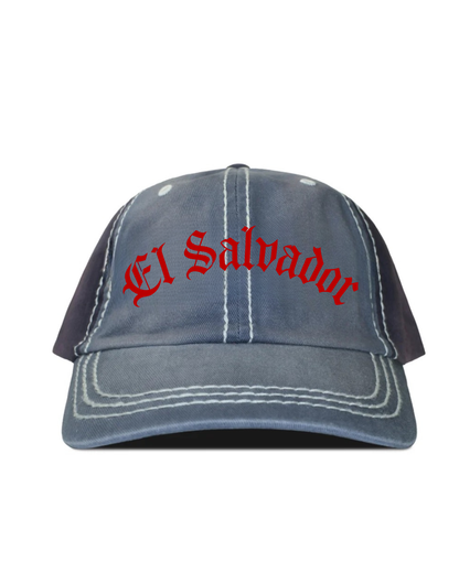 Blue distressed El Salvador hat