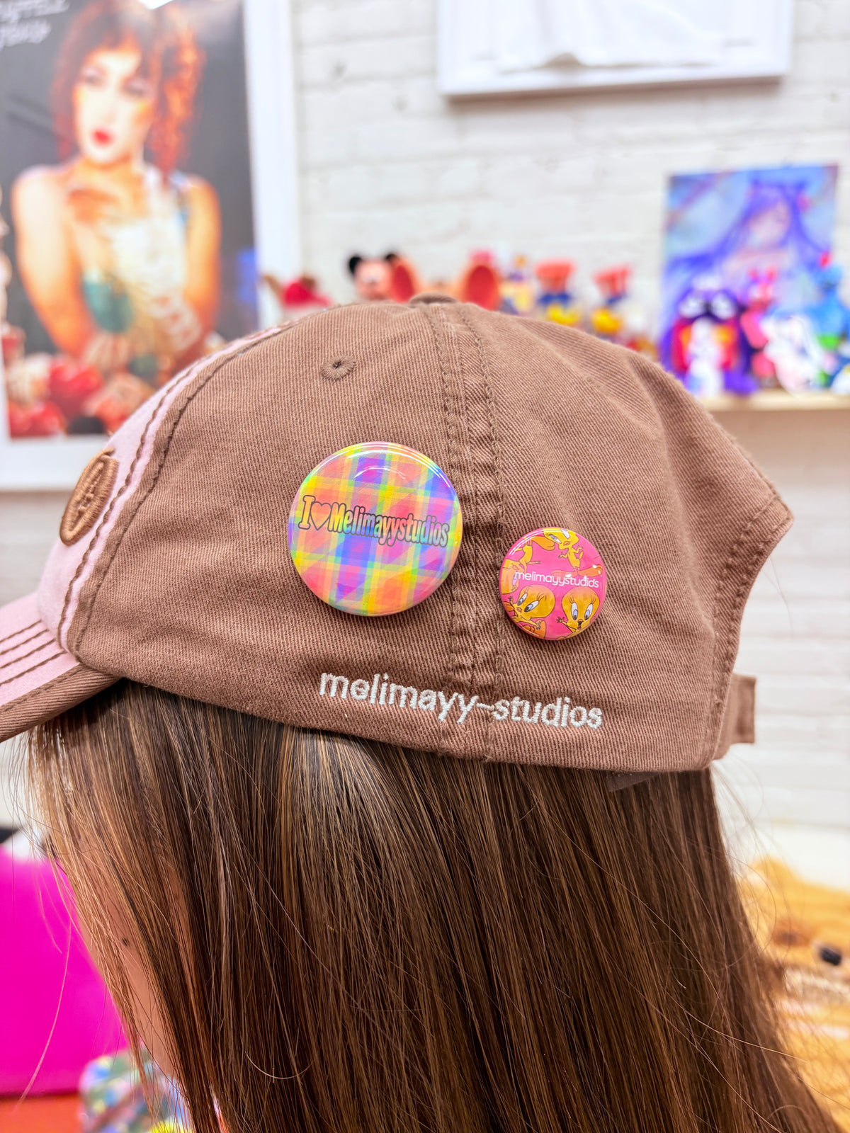 Pink distressed Mexico hat