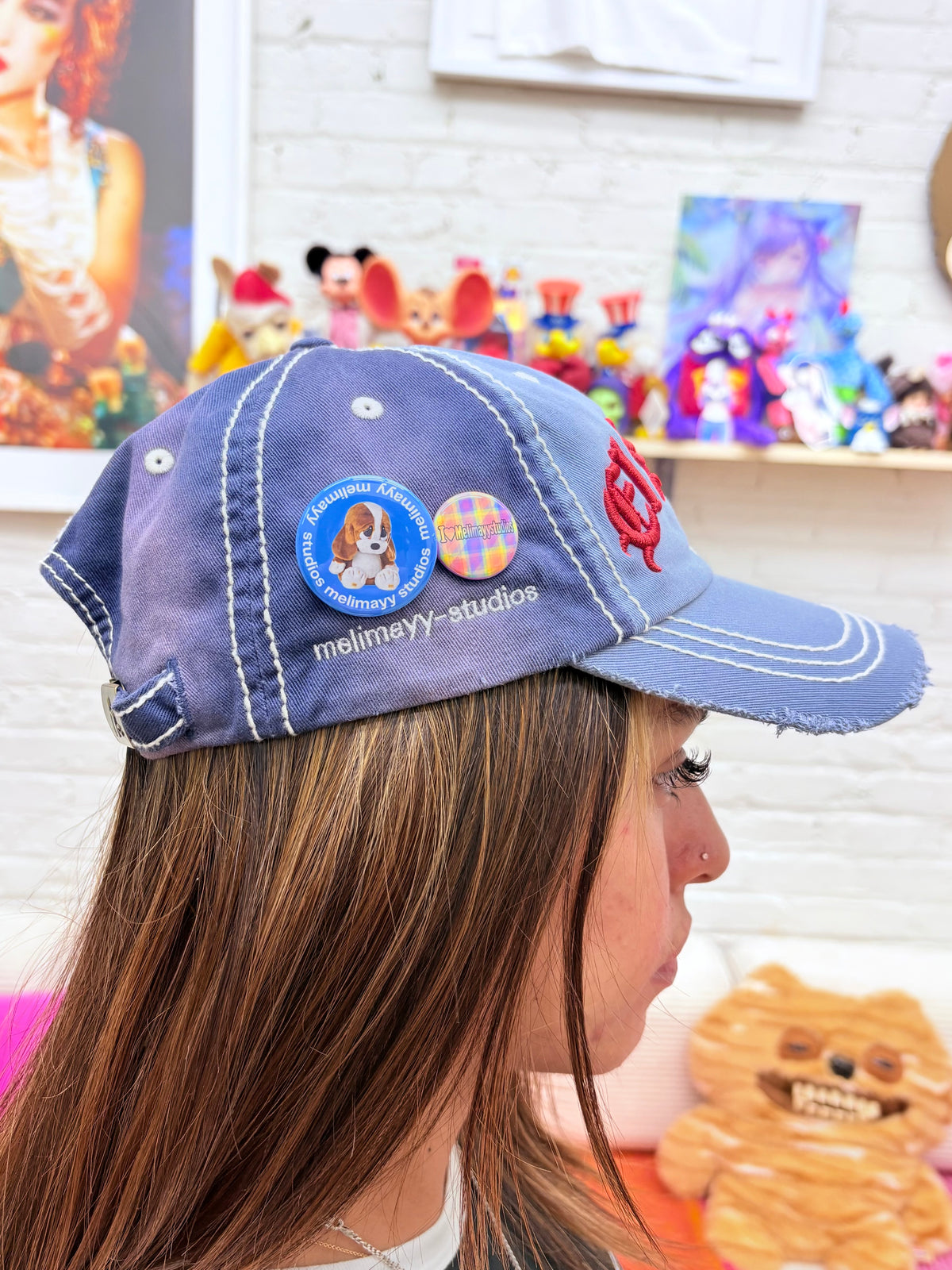 Blue distressed El Salvador hat