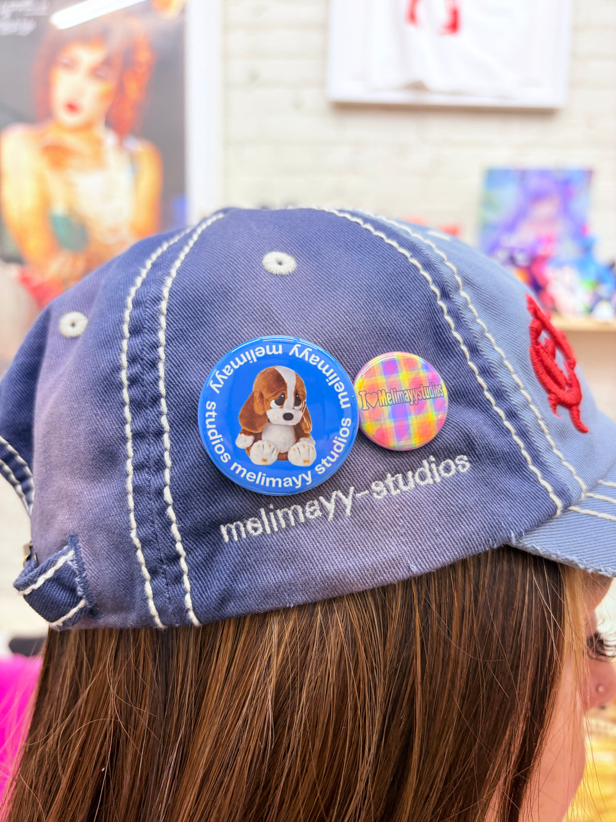 Blue distressed El Salvador hat