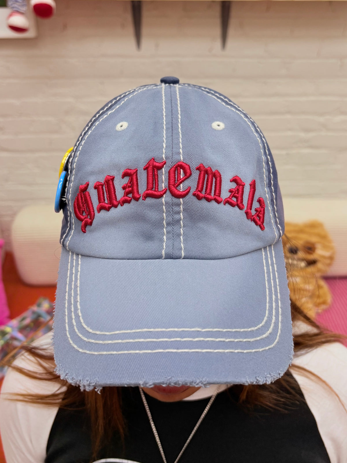 Blue distressed Guatemala hat